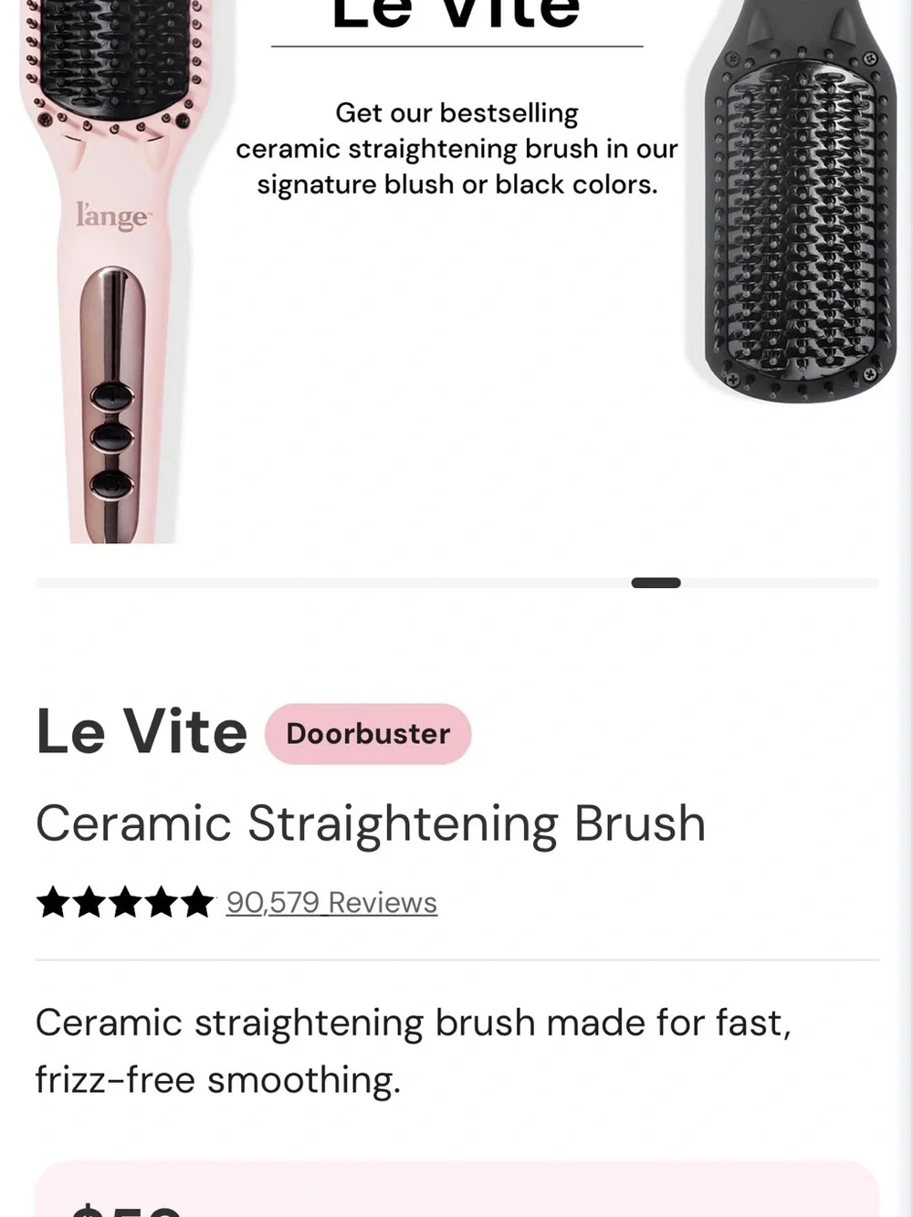 Lange Black Electric Hair Brush